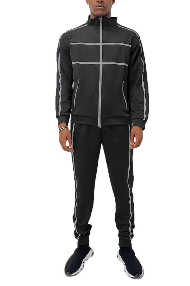 Mens Two Stripe Active Wear Running SET