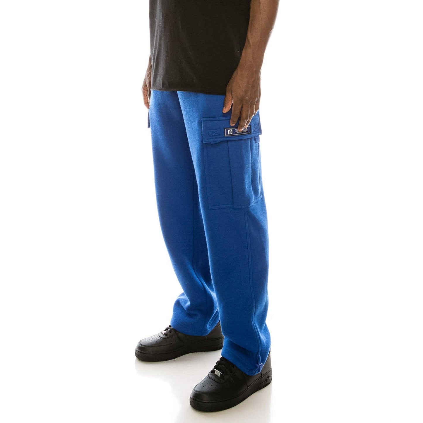 SOLID FLEECE HEAVYWEIGHT CARGO SWEATPANTS