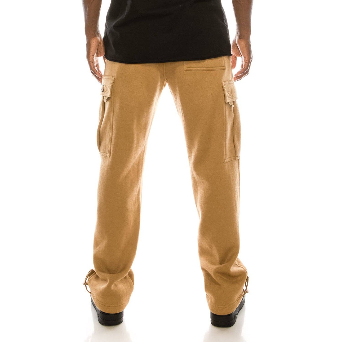 SOLID FLEECE HEAVYWEIGHT CARGO SWEATPANTS