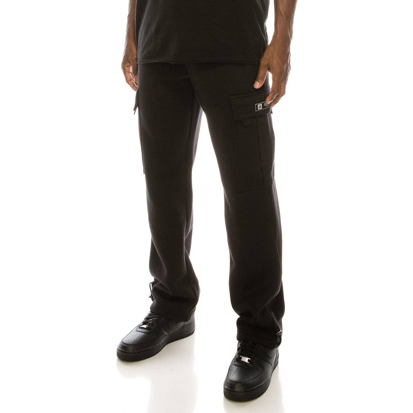 SOLID FLEECE HEAVYWEIGHT CARGO SWEATPANTS