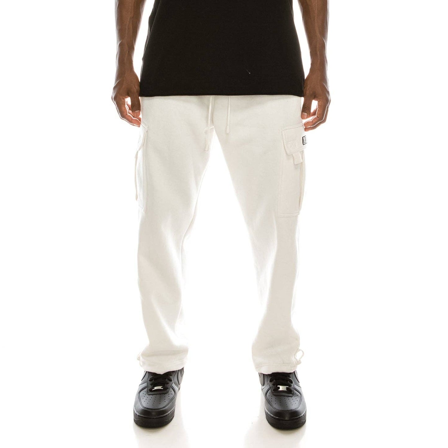 SOLID FLEECE HEAVYWEIGHT CARGO SWEATPANTS
