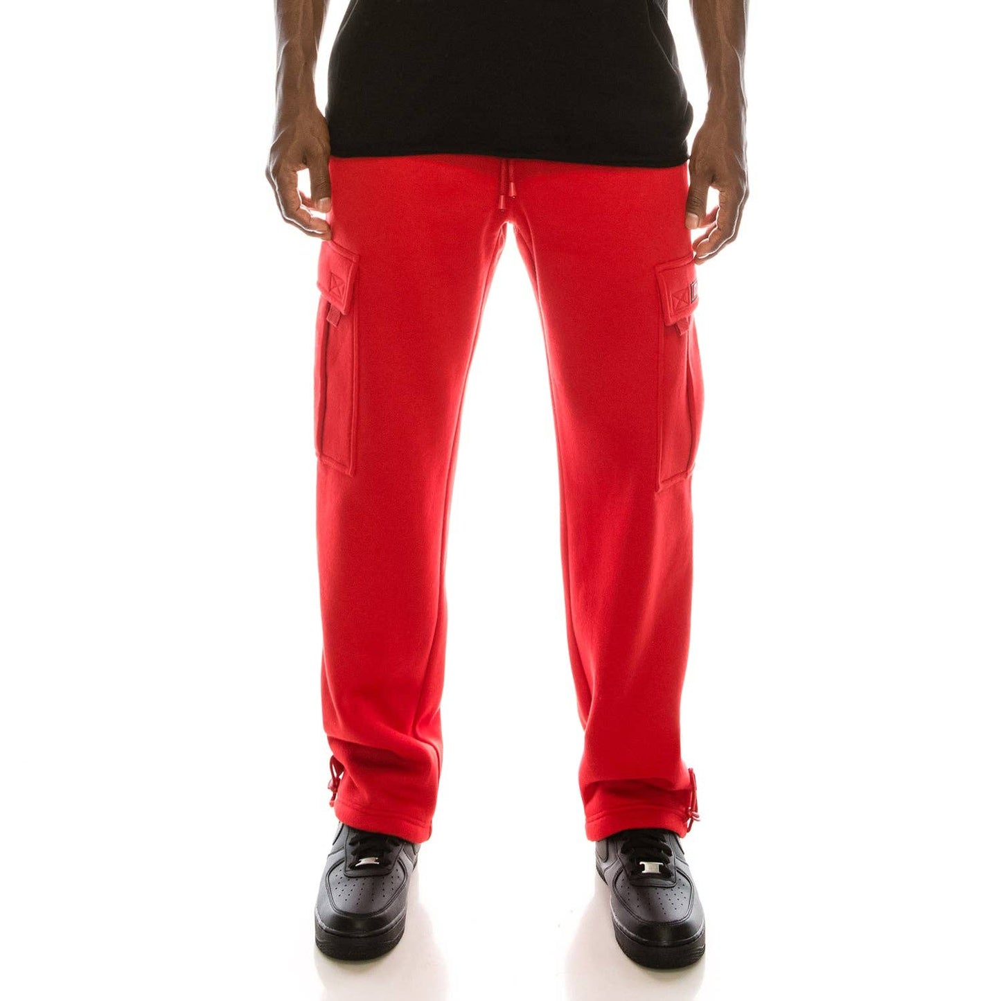 SOLID FLEECE HEAVYWEIGHT CARGO SWEATPANTS