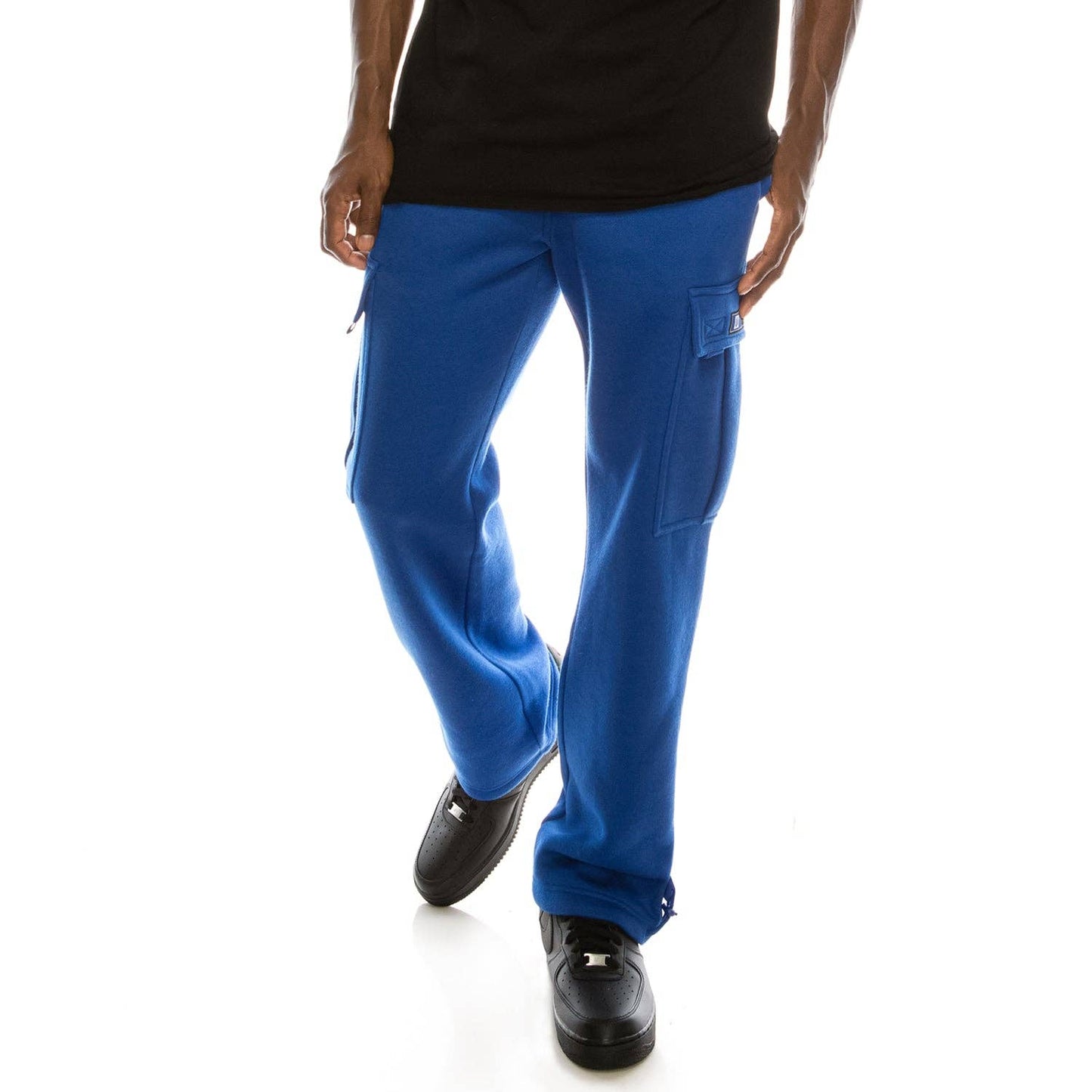 SOLID FLEECE HEAVYWEIGHT CARGO SWEATPANTS