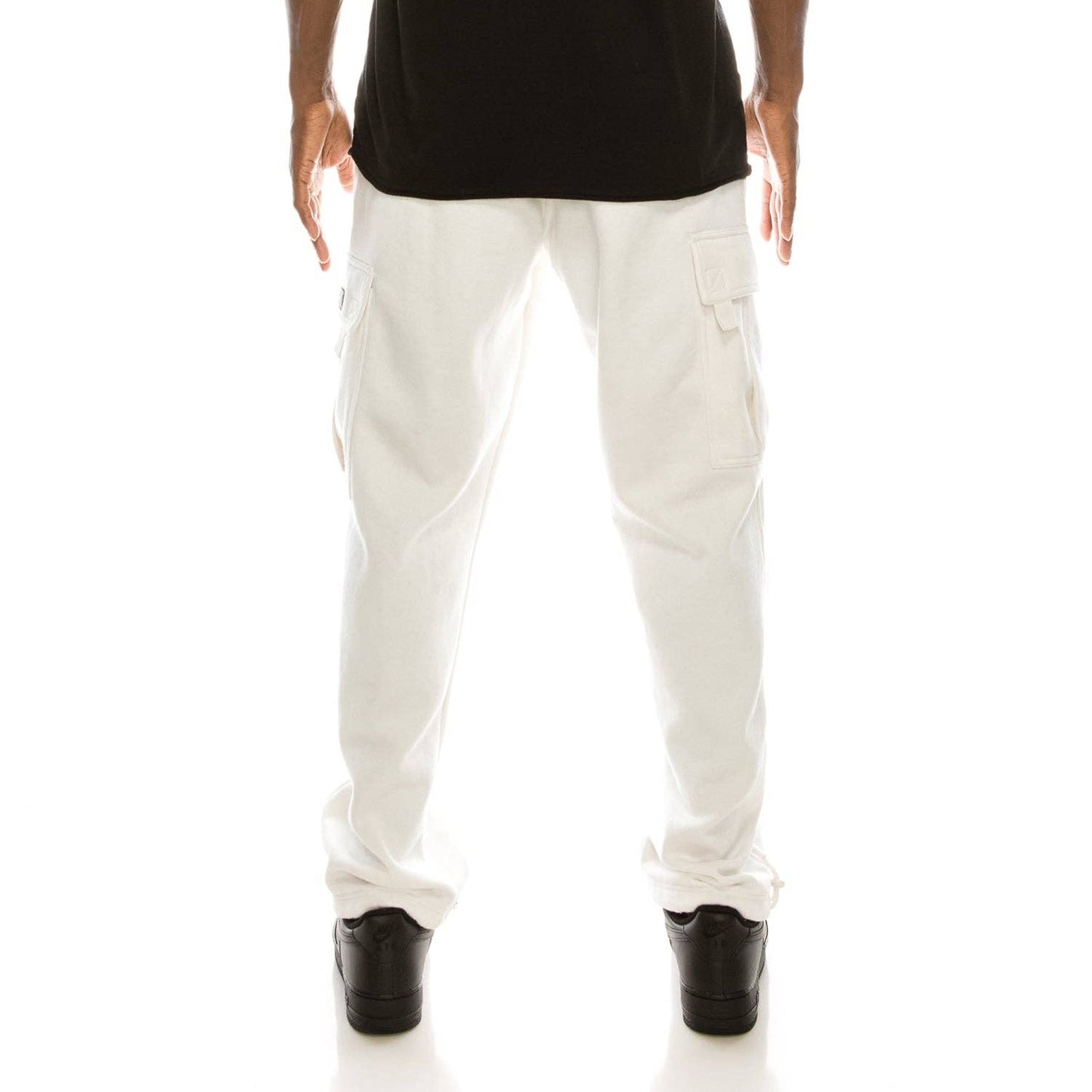 SOLID FLEECE HEAVYWEIGHT CARGO SWEATPANTS