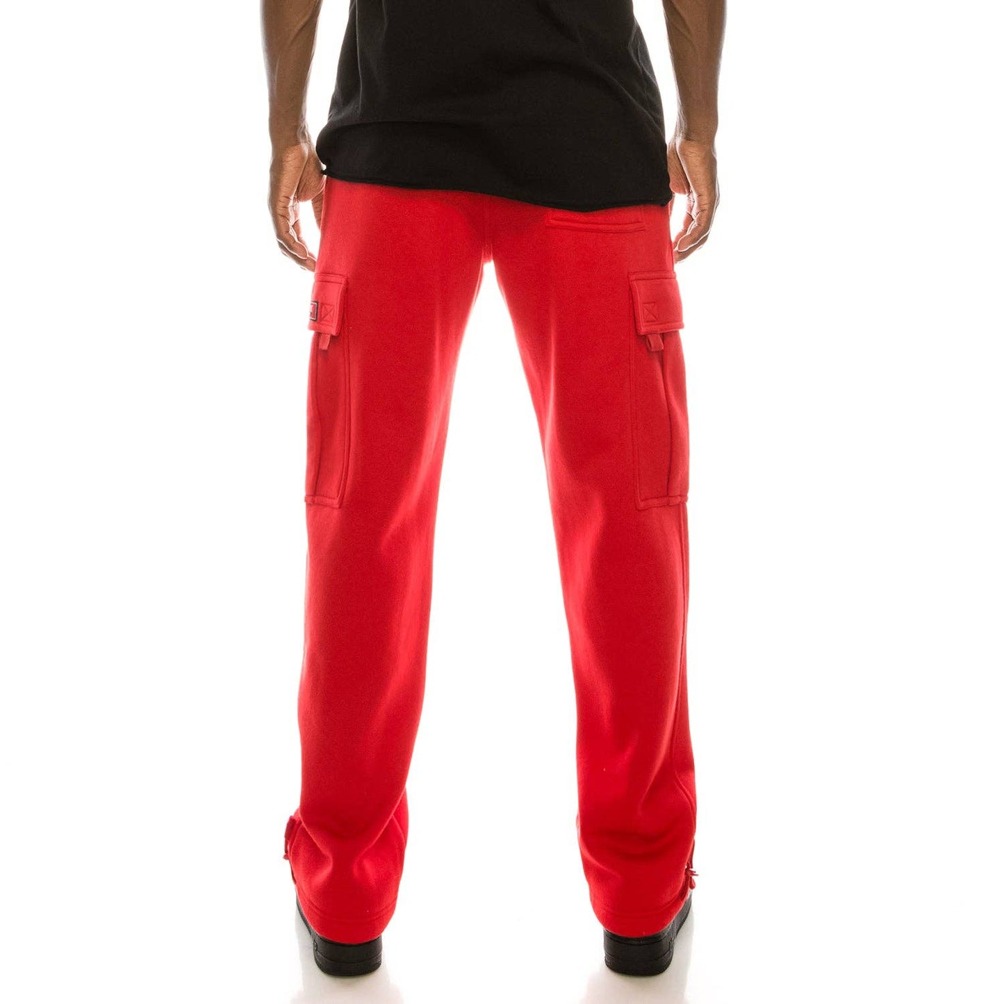 SOLID FLEECE HEAVYWEIGHT CARGO SWEATPANTS