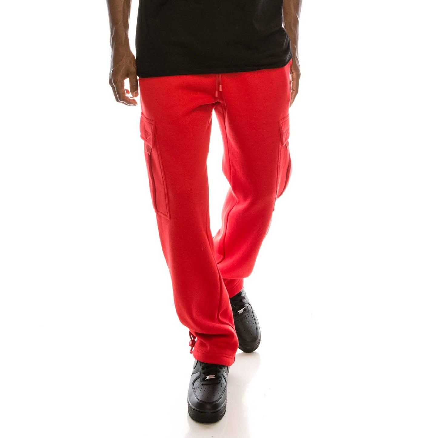 SOLID FLEECE HEAVYWEIGHT CARGO SWEATPANTS