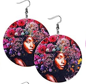 Wooden Dangle Earrings Brown Skinned Beauties Ladies/Women/Teens Casual Ethnic Earrings