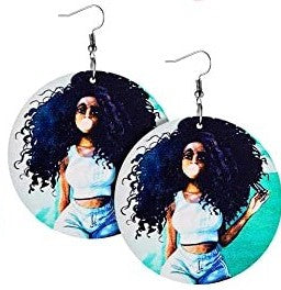 Wooden Dangle Earrings Brown Skinned Beauties Ladies/Women/Teens Casual Ethnic Earrings