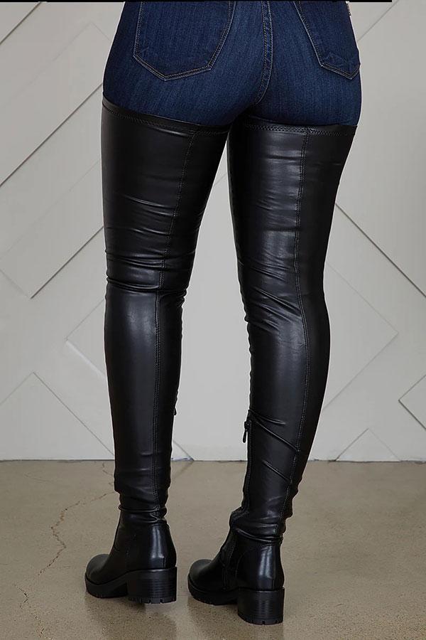 Adult Women/Ladies Thigh High Fitted Boots