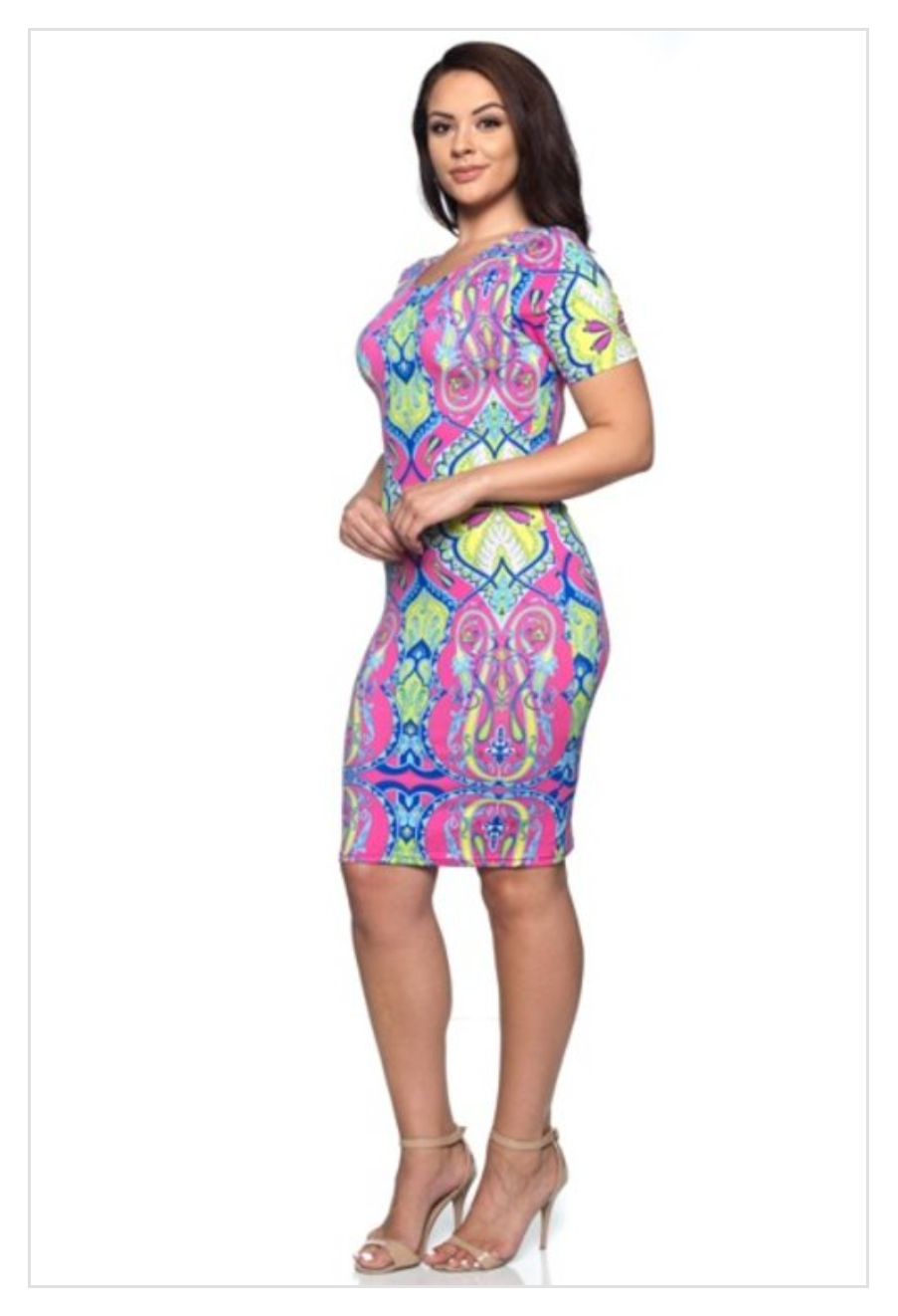 Ladies/Women/Teens Casual Fitted Stretchy Jersey Knit Bodycon Dress - Stretch Knit