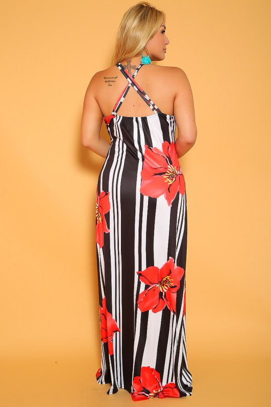 Printed Sleeveless Maxi Dress