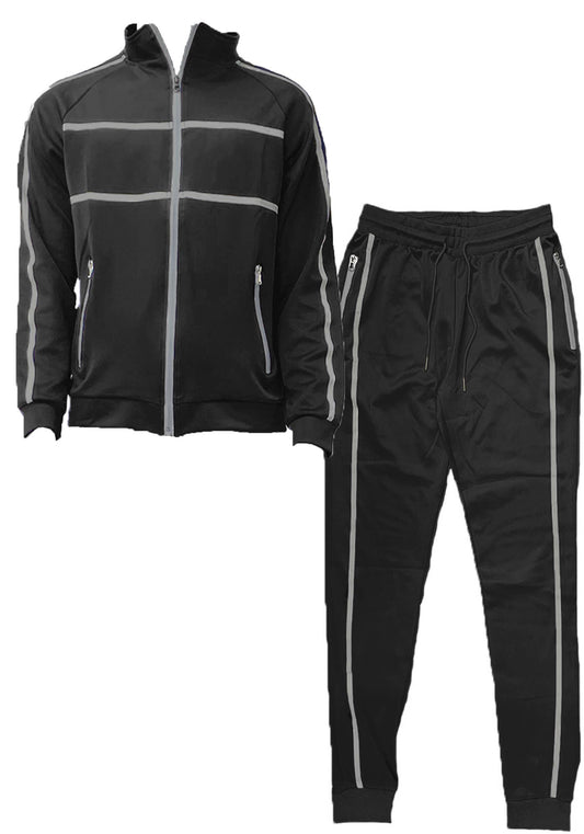 Mens Two Stripe Active Wear Running SET
