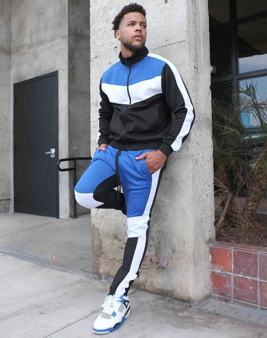 Color Block Track Suits Set