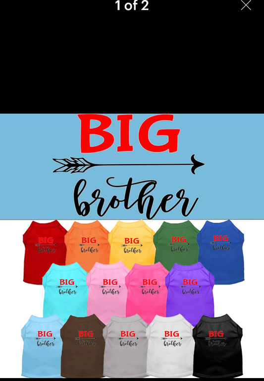 Pet Apparel Doggy T-shirt with "Big Brother" logo