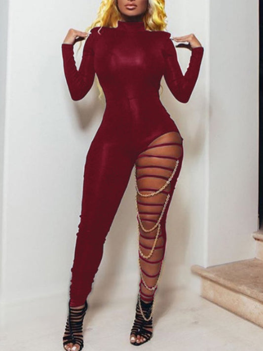 Ladies/Women Sexy Hollowed-Out Jumpsuit