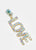 Teen Women Ladies Casual Dressy Rhinestone "LOVE" Drop Earrings