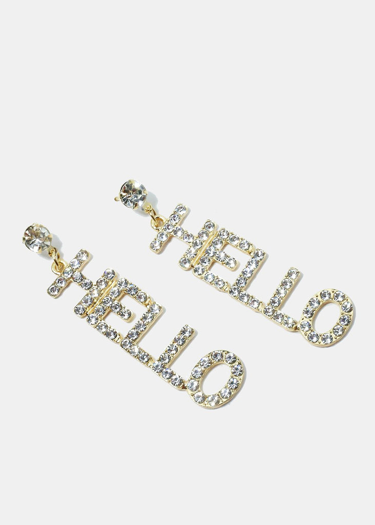 Women/Ladies/Teens "Hello" Dangle Earrings