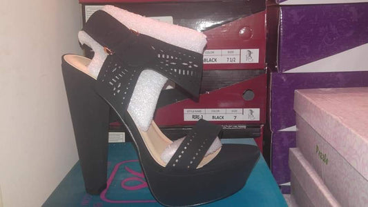 Women Ladies Wide Heel Patient-S Style Shoe