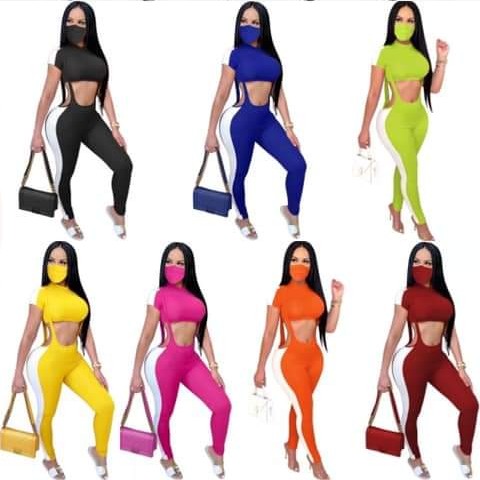 Women/Ladies/Teens Casual Summer Crop Top Jumpsuit Three Piece Set