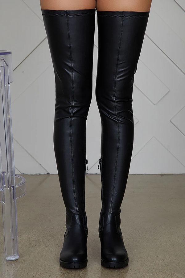 Adult Women/Ladies Thigh High Fitted Boots