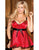 Bra Top Babydoll w/Satin Front Red