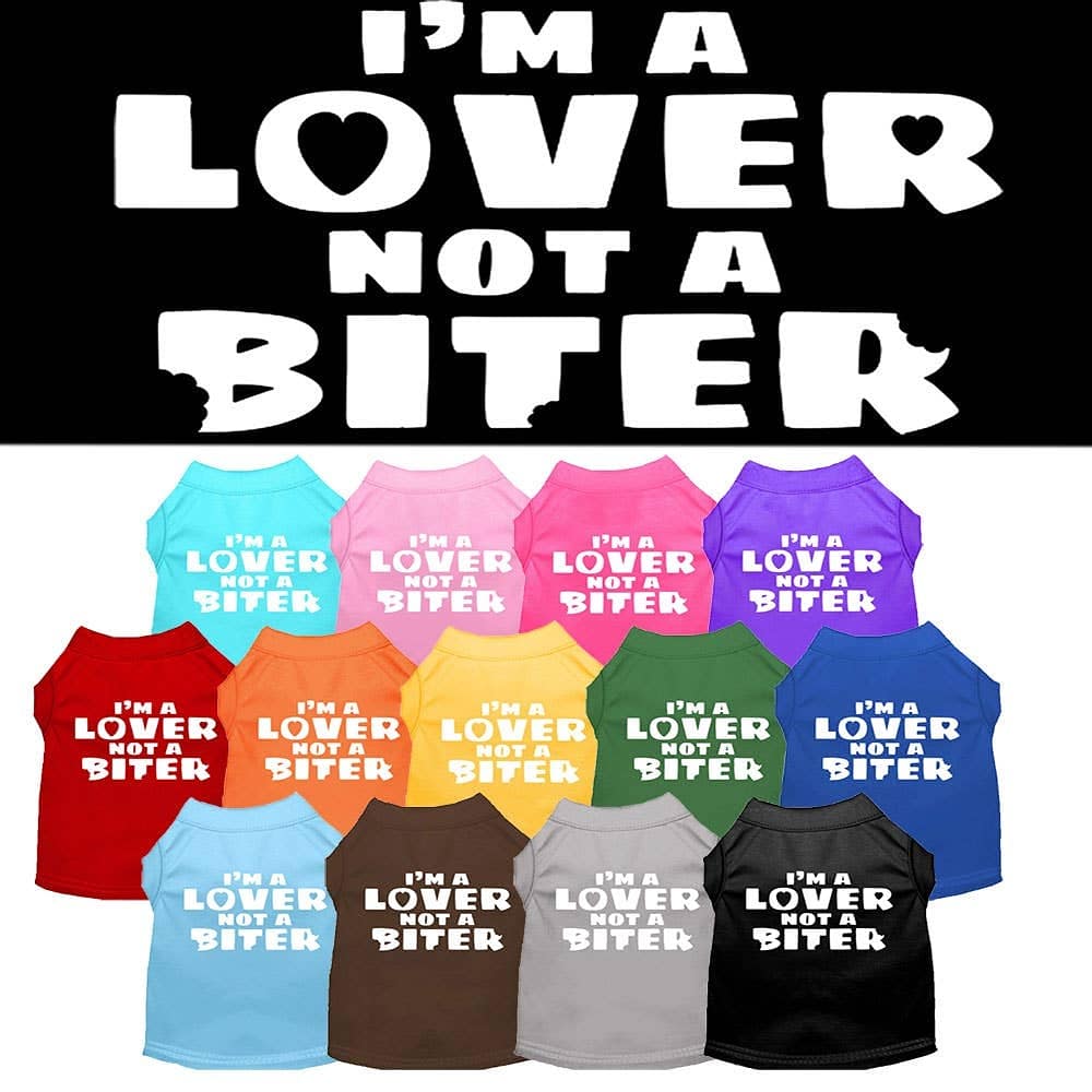Male/Female Pet Doggy "I'm A Lover Not A Bitter" T-shirt