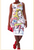 Women/Ladies/Teens Polyester Fitted Animation Pop Art Comics Printed Sleeveless Dress