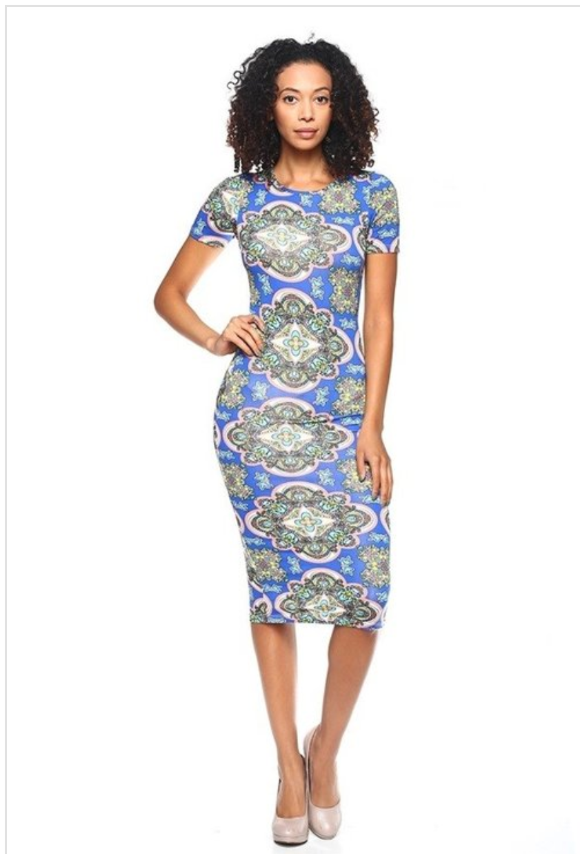 Ladies/Women/Teens Casual Fitted Stretchy Jersey Knit Bodycon Dress - Stretch Knit