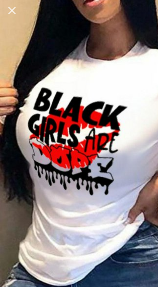 Women/Ladies/Teens Fitted Black Girls Are Dope T-shirt