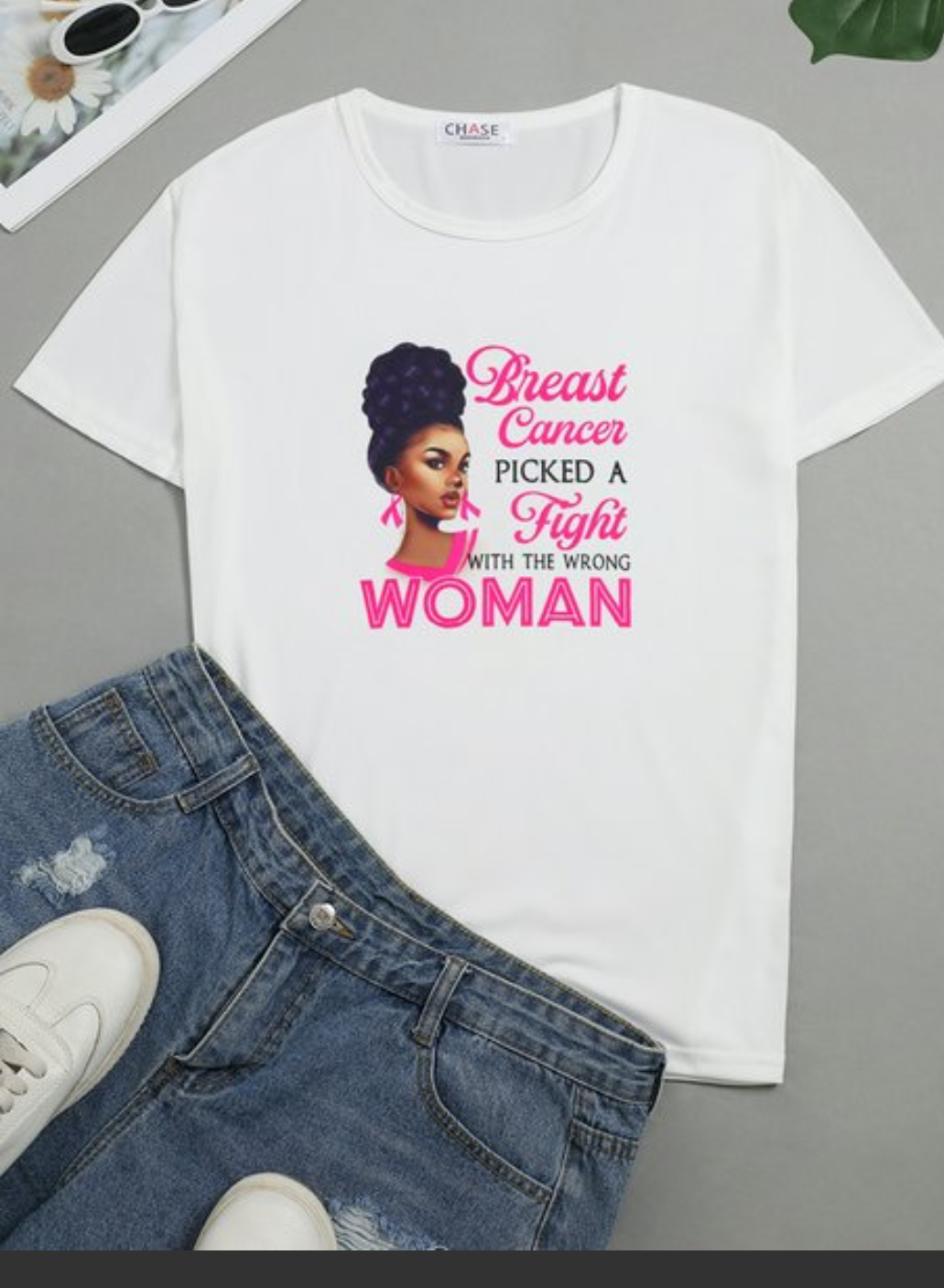 Women/Ladies/Teens Breast Cancer Picked A Fight With The Wrong Woman