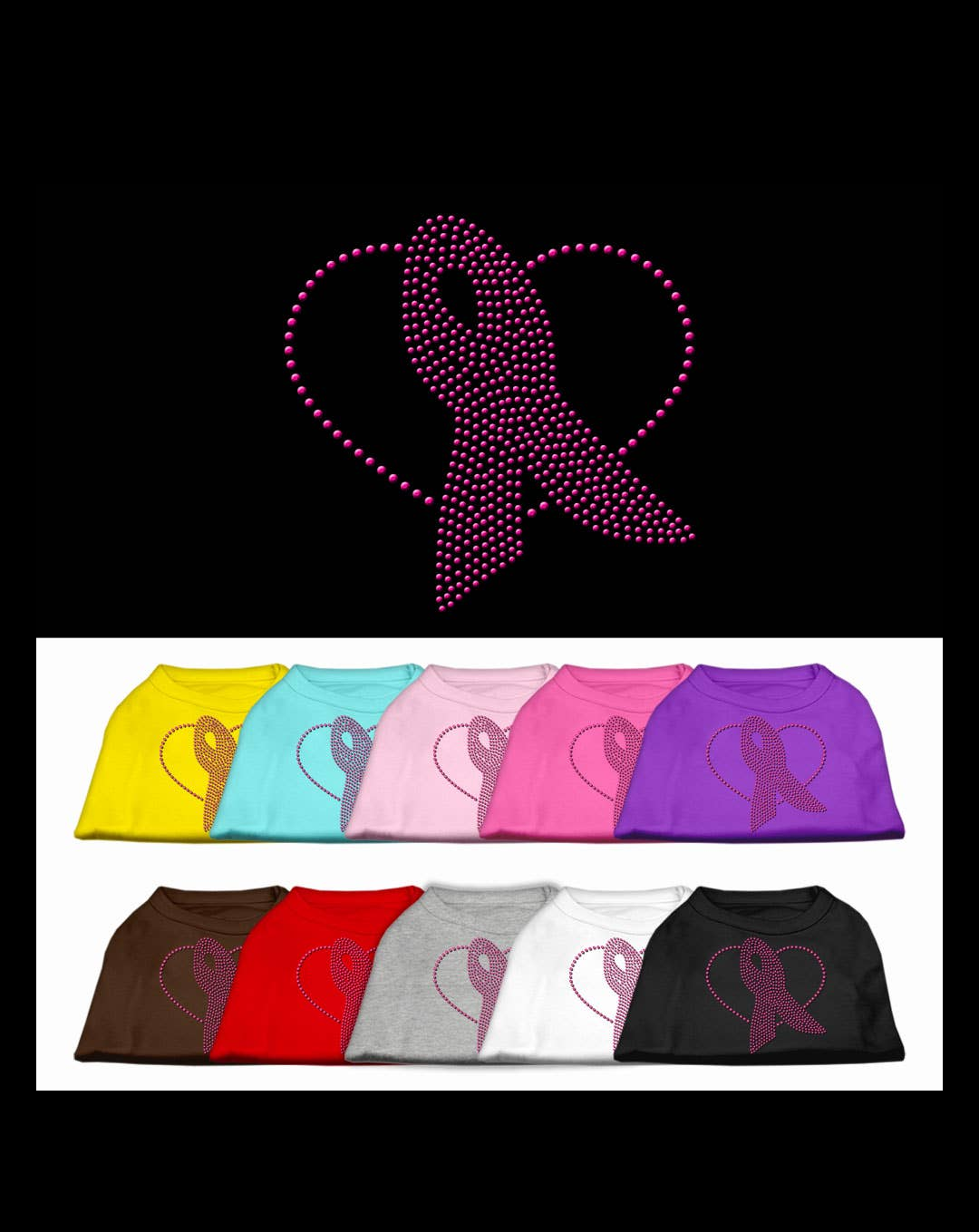Breast Cancer Ribbon Doggy T-shirt