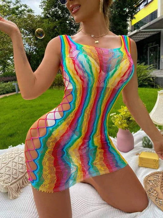 Ladies Women Sexy Intimate Mesh Fishnet Body Stocking Body Dress