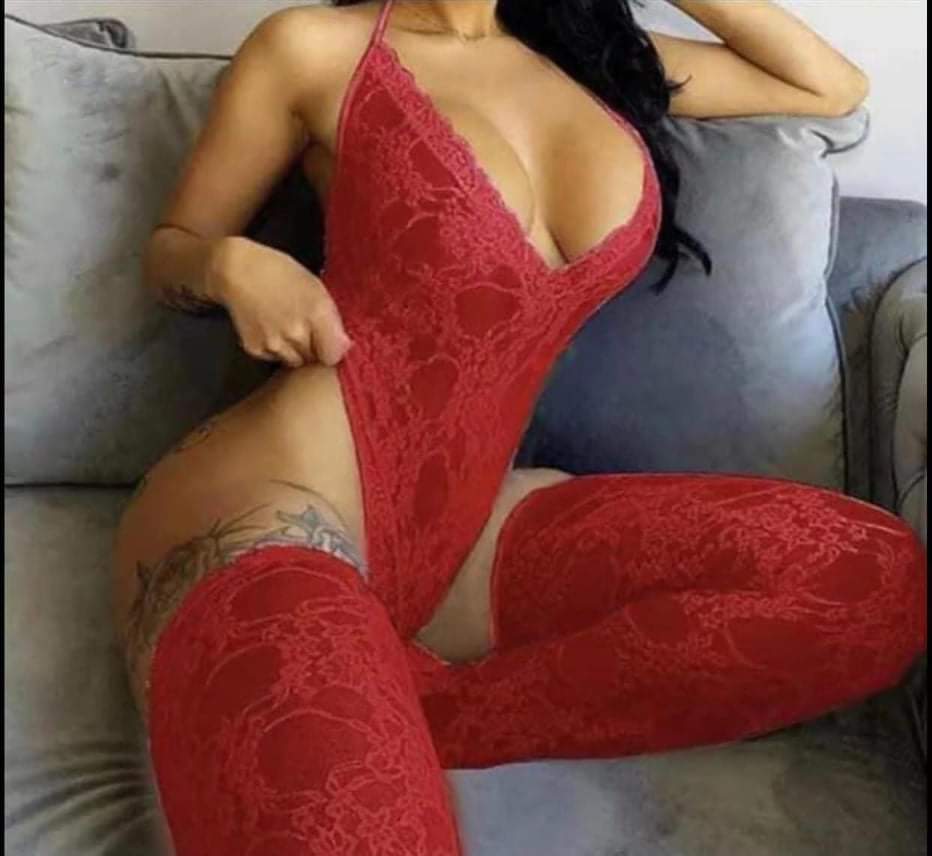 Lace Teddy Bodysuit & Thigh Highs