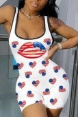 Women/Ladies/Teens Casual Sexy Lip Print Polyester Romper Nighty